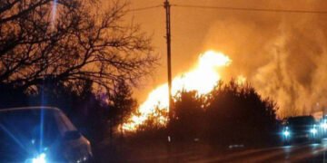 Высота пламени достигала 50 метров: на газопроводе между Литвой и Латвией произошел взрыв