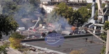 Появились фото корабля, пострадавшего при ударе по Севастополю