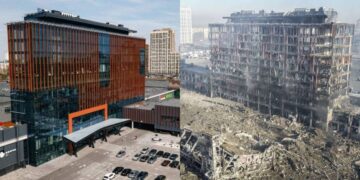 Постраждалий від обстрілу ТРЦ Retroville допомогла відновити швейцарська компанія Glas Trösch