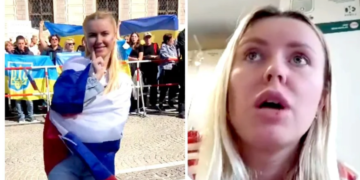 “Їб*ть я лох”. Росіянка, яку викинули з Європи за антиукраїнські провокації, розчарувалася в РФ. ВІДЕО