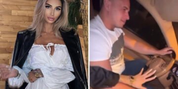 Скандальна блогерка, яка вихваляла Путіна, покаталася закритим Південним мостом в компанії живодера. ВІДЕО