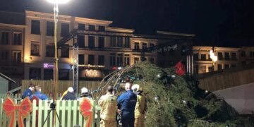 Погана прикмета: в Бельгії ялинка впала і вбила людину. ВІДЕО