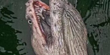 Рибалка упіймав у річці триметрового “монстра” із зубами, схожими на скручені цвяхи. ФОТО