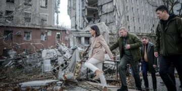 Российский дрон выследил в Николаеве и устроил погоню за главой МИД Германии Бербок