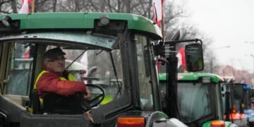 Протесты польских фермеров на польско-украинской границе