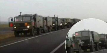 В приграничном с Украиной районе Беларуси собрано много военной техники с характерным знаком