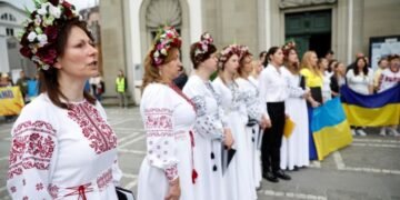 Украинские беженцы исполнили в Швейцарии «Оду к радости» Бетховена
