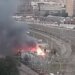 Сильный пожар в Москве: внезапно вспыхнул загадочный ангар. ВИДЕО и ФОТО