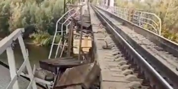 В Самарской области РФ прогремел взрыв на железнодорожном мосту. ВІДЕО