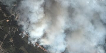Опубликованы спутниковые снимки последствий атаки на склад в Торопце