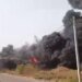 В России под Воронежем горит склад. ВИДЕО