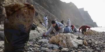 Вылившийся из потерпевших крушение российских танкеров мазут попал в Азовское море