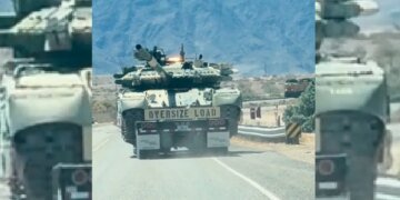 В США на трассе заметили украинский танк Т-84: зачем он американцам. ВИДЕО