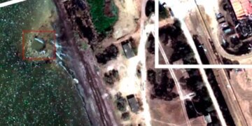 Появились спутниковые снимки последствий удара ракетой «Фламинго» по объекту ФСБ в Крыму