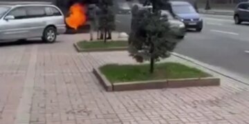 В Киеве под зданием КГГА горели покрышки: что это было? ВИДЕО