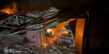 Черниговская область пережила очередную атаку дронов РФ. ФОТО