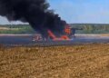 російські війська знищили комбайн під час польових робіт на Сумщині – ОВА