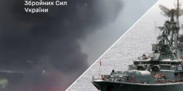 У Генштабі підтвердили ураження нафтового терміналу "Таманьнефтегаз" та два російські кораблі
