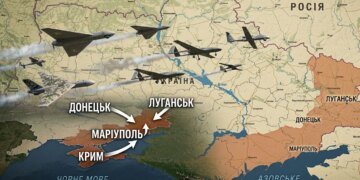 У Криму, Мелітополі та Маріуполі вночі лунали вибухи: повідомляють про атаку дронів та пожежі