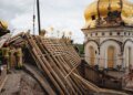 У Лаврі тривають відновлювальні роботи після атаки рф, закрито 70% даху Успенського собору – Мінкульт