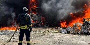 росія атакувала Херсон сімома КАБами, семеро постраждалих