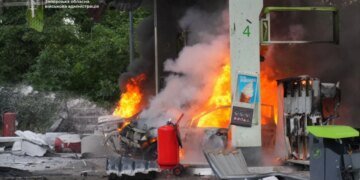 Армія рф атакувала АЗС у Запоріжжі: одна людина загинула і ще троє отримали поранення