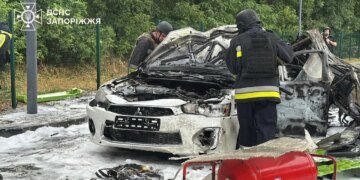 Російський БпЛА атакував АЗС у Запоріжжі: рятувальники уточнили кількість постраждалих