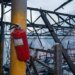 Російський дрон ударив по Дергачах: спалахнула пожежа. ФОТО