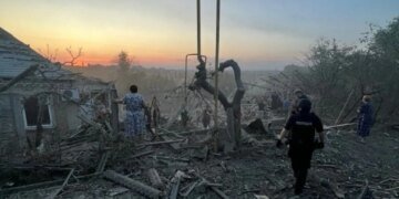 російський дрон атакував Запоріжжя, поранено двох людей