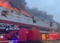 Оккупанты сожгли терминал «Новой почты» и атаковали дом в Харькове