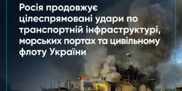 Мінінфраструктури: під атакою рф знову цивільні судна і транспортна інфраструктура Одещини, уже 10 постраждалих