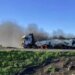 В сети появились ВИДЕО уничтоженных грузовиков РФ на трассе в Крым