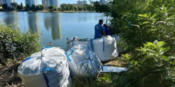 У Києві триває очищення на озері Кирилівське після атак рф – забруднення зменшили у десятки разів