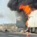 Охота на фуры: россияне атаковали дорогу в Одесской области, повреждены три грузовика