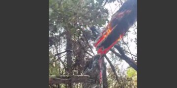 “Вот так, короче. Все сгорело, все горит”, – оккупант показал, как “разобрали” их позицию. ВИДЕО